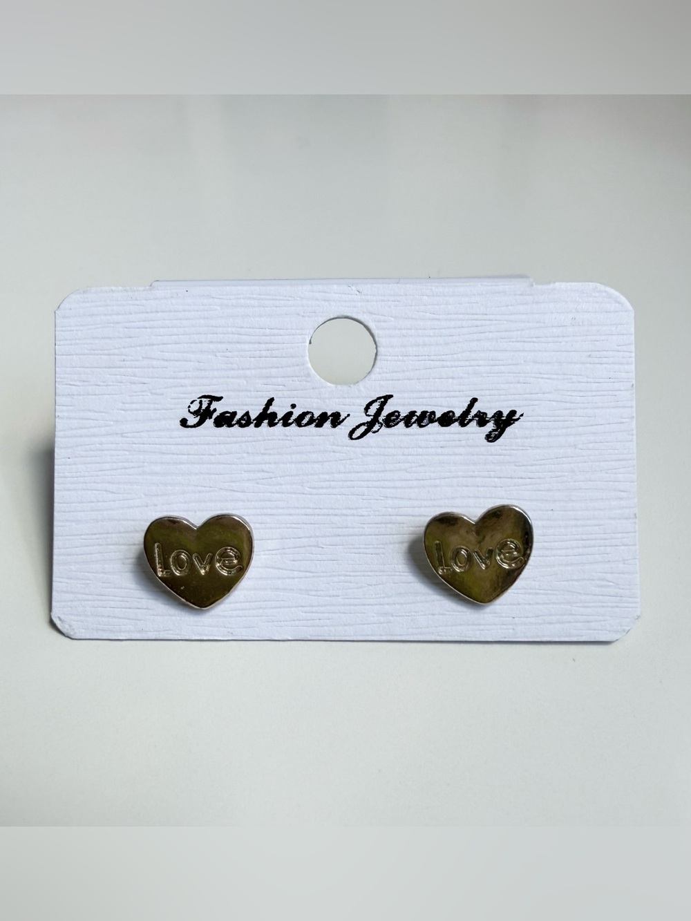 FREE* Gold Heart 'Love' Stud Earrings